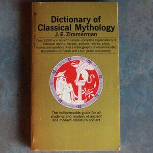 Vintage Bantam Books "Dictionary of Classical Mythology" Paperback Book